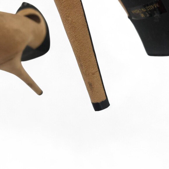 Penny Loves Kenny Women's Suede 5" Pumps Metallic Silver Studded Toe Size 7 New - Picture 13 of 15